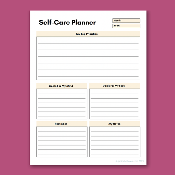 Coping Skills Planner