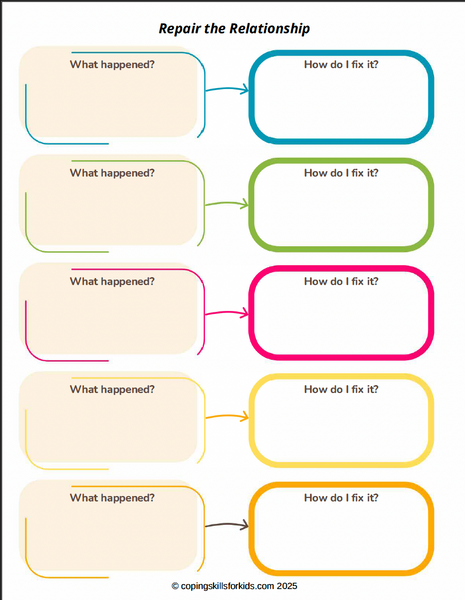 Printables to Help Kids with Anger