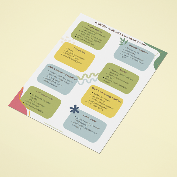 Connect with Teens - Brainstorming Printables