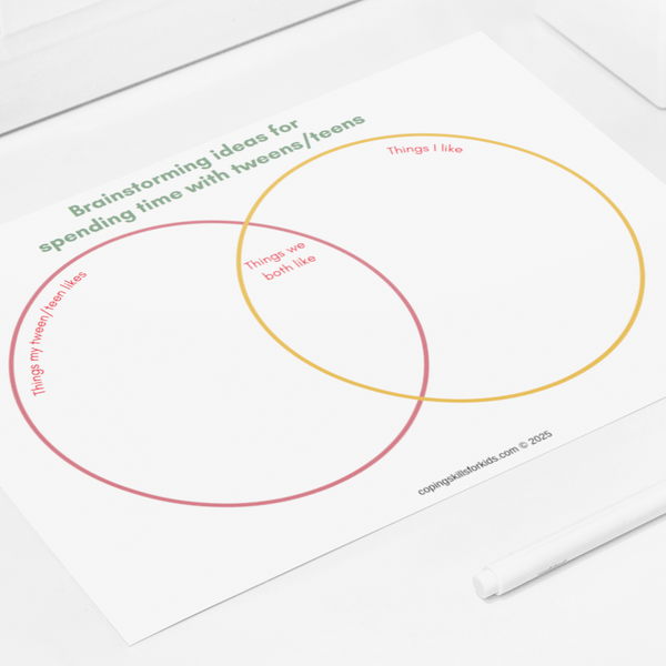 Connect with Teens - Brainstorming Printables