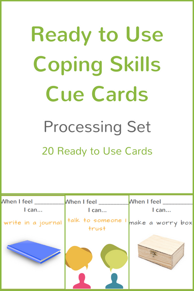 Ready to Use Coping Skills Cue Cards - Processing Set
